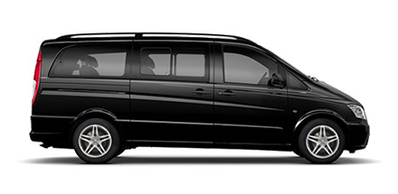 Mercedes luxury sedans, minivans and minibuses with driver